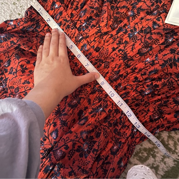 Ulla Johnson Crimson Floral Cotton-Blend Dress - Picture 11 of 12